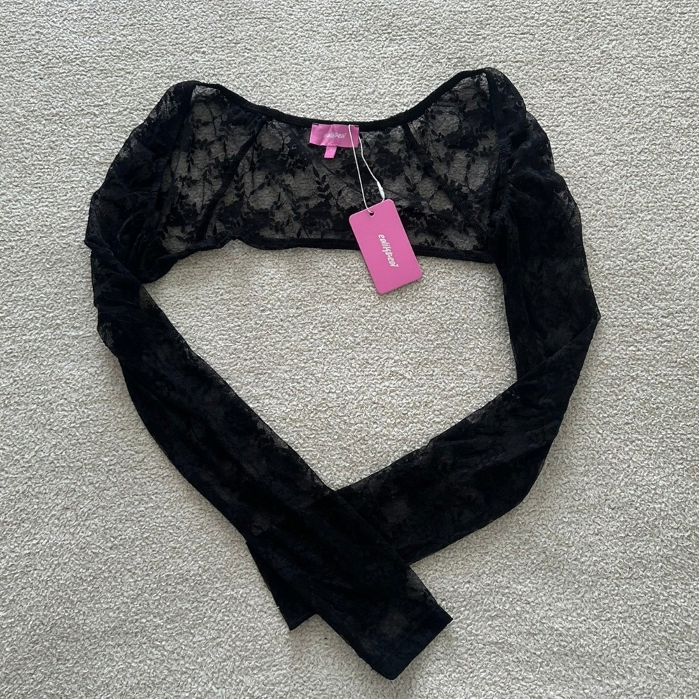 NWT Edikted Black Lace Shrug size small